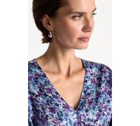 Langarmbluse RICHROYAL, Damen, Gr. 34, bunt (cobalt aura), Web, Obermaterial: 100% Viskose, bequem normal, V-Ausschnitt, Blusen (87241802-34) cobalt aura