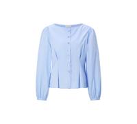 Langarmbluse RICHROYAL, Damen, Gr. 36, skyway blau, Web, Obermaterial: 100% Baumwolle, tailliert normal, Rundhals, Blusen (95467019-36) skyway blau