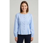 Langarmbluse RICHROYAL, Damen, Gr. 38, skyway blau, Web, Obermaterial: 100% Baumwolle, tailliert normal, Rundhals, Blusen (95467019-38) skyway blau