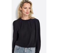 Langarmbluse RICHROYAL, Damen, Gr. S, schwarz, Web, Obermaterial: 100% Polyester, Rundhals, Bündchen, Blusen Langarmbluse, Mit Bündchen an den Ärmeln (49296235-S)
