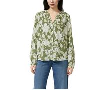 Fließende Viskose-Bluse mit All-over-Print 34 olive|beige 2174662.79A0.34