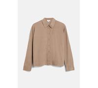 Langarmbluse S.OLIVER, Damen, Gr. 38, beige (taupe), Cord, Obermaterial: 68% Baumwolle, 32% Viskose, unifarben, normal hüftlang, Rundhals, Blusen, Cordbluse mit Hemdkragen und Knofpleiste (49130235-38