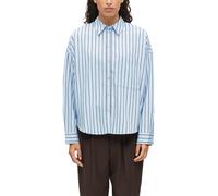Langarmbluse S.OLIVER, Damen, Gr. 46, blau haze stripe, Blusen, mit feinen Streifen / Viskosemix (20207052-46) blau haze stripe