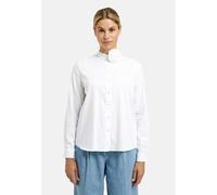 Langarmbluse SMITH & SOUL, Damen, Gr. 44, weiß, Web, Material: 70% Baumwolle, 27% Polyamid, 3% Elasthan, unifarben, regular fit normal, hoch geschlossener Ausschnitt, Ärmel mit Ärmelschlitz 1-Knopf-Ma