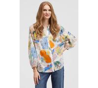 Langarmbluse SMITH & SOUL, Damen, Gr. L, weiß (cream weiß print), Web, Material: 100% Baumwolle, bedruckt, regular fit normal, Rundhals, eingesetzt gerader Abschluss, Blusen, aus Baumwolle (19170343-L