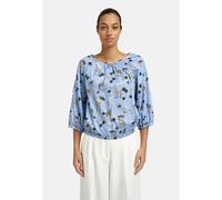 Langarmbluse SMITH & SOUL, Damen, Gr. XL, blau (true blau), Web, Material: 100% Baumwolle, bedruckt, regular fit kurz, Rundhals, elastischer Bund, Blusen, mit Gummizug im Saum (17532506-XL) true blau