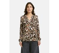Langarmbluse SMITH & SOUL, Damen, Gr. XS, choco print, Material: 100% Viskose, animal-print, regular fit normal, V-Ausschnitt, Ärmel mit Ärmelschlitz 1-Knopf-Manschette, Blusen (12981355-XS) choco pri