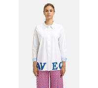 Langarmbluse SMITH & SOUL, Damen, Gr. XXL, royal, Web, Material: 100% Baumwolle, bedruckt, regular fit normal, hoch geschlossener Ausschnitt, Ärmel mit Ärmelschlitz 2-Knopf-Manschette, Blusen, aus Bau