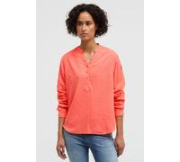Langarmbluse SOCCX, Damen, Gr. XL, rot neon, Web, Material: 100% Baumwolle, bedruckt, slim fit normal, ohne Ausschnitt, mit Riegel 1-Knopf-Manschette, Blusen, im Turn-Up-Look (78914201-XL) rot neon