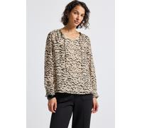 Street One Damen Gemusterte Chiffon-Tunika 3411980 Morning beige Größe 36