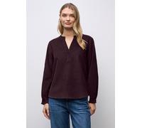 Langarmbluse STREET ONE, Damen, Gr. 34, jazz berry, Web, 100% Baumwolle, unifarben, normal normal, Rundhals, Bündchen, Blusen, im Tunika-Style (42379549-34) jazz berry