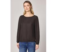 Langarmbluse STREET ONE, Damen, Gr. 34, molten earth, Stoff, 100% Viskose, unifarben, normal normal, U-Boot-Ausschnitt, elastischer Bund, Blusen, mit Elastikbund (49298323-34) molten earth