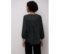 Langarmbluse STREET ONE, Damen, Gr. 34, schwarz, Stoff, 100% Viskose, gepunktet, normal normal, Rundhals, elastischer Bund, Blusen (42993632-34) schwarz