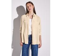 STREET ONE Damen A345531 Hemdbluse mit Brusttaschen, Velvet Cream, 34