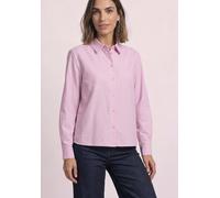 Langarmbluse STREET ONE, Damen, Gr. 38, rosa (vintage blush), Web, 100% Baumwolle, unifarben, klassisch normal, V-Ausschnitt, Bündchen, Blusen, aus reiner Baumwolle (68636937-38) vintage blush