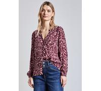 STREET ONE Damen A345323 Bedruckte Bluse, Mulberry Red, 38 EU