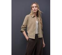 Street One Damen Cordbluse mit Tapedetails Beige Größe 40