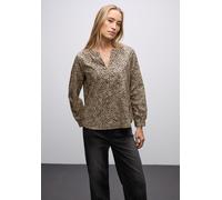 Street One Cordbluse im Leo-Look Sanded beige 40