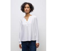 Langarmbluse STREET ONE, Damen, Gr. 40, weiß, Stoff, 100% Viskose, unifarben, normal normal, Rundhals, Bündchen, Blusen, aus softer Viskose (36773423-40) weiß