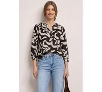 Street One Damen Bluse mit Split Neck aus Leinenmix