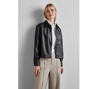 STREET ONE Bluse in Leder-Optik