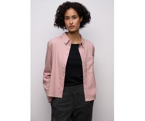 Langarmbluse STREET ONE, Damen, Gr. 46, powder pink meliert, Stoff, 63% Polyester, 34% Viskose, 3% Elasthan, meliert, klassisch normal, V-Ausschnitt, Bündchen, Blusen, im Melange Look (49370269-46) po