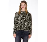 Langarmbluse STREET ONE STUDIO, Damen, Gr. 34, braun (schwarz), Stoff, 100% Viskose, normal normal, V-Ausschnitt, Bündchen, Blusen, aus softer Viskose (38339024-34) schwarz