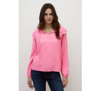 Langarmbluse STREET ONE STUDIO, Damen, Gr. 38, glowy pink, Stoff, 100% Viskose, unifarben, klassisch normal, Rundhals, Bündchen, Blusen, aus softer Viskose (52431314-38) glowy pink