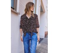 Langarmbluse STREET ONE STUDIO, Damen, Gr. 38, pearly rose, Stoff, Obermaterial: 100% Polyester. Futter: 100% Modal, normal normal, Rundhals, elastischer Bund, Blusen, mit Chiffon-Lagen-Look (72679342