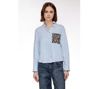 Langarmbluse STREET ONE STUDIO, Damen, Gr. 42, original blau, Stoff, 100% Viskose, unifarben, normal normal, V-Ausschnitt, abgesteppt, Blusen, aus softer Viskose (26339854-42) original blau