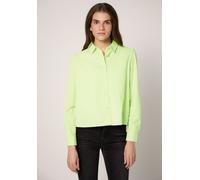 Langarmbluse STREET ONE STUDIO, Damen, Gr. 46, flare grün, Web, 100% Baumwolle, unifarben, normal normal, V-Ausschnitt, Bündchen, Blusen (84982166-46) flare grün