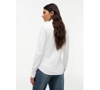 Langarmbluse TOMMY HILFIGER "SLIM PIQUE", Damen, Gr. L (42/44), beige (ecru), Web, Obermaterial: 96% Baumwolle, 4% Elasthan, unifarben, slim fit normal, Rundhals, Blusen, Baumwollmischung, slim fit (9