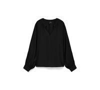 Langarmbluse VERO MODA "VMLOUISA LS TOP WVN NOOS", Damen, Gr. M, schwarz, Web, Obermaterial: 87% Viskose, 13% Polyester, unifarben, loose fit normal, V-Ausschnitt, Blusen, Viskosemischung, loose fit (