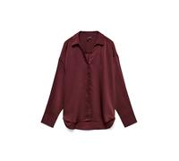 Langarmbluse VERO MODA "VMMIRO LS SHIRT WVN NOOS", Damen, Gr. L, rot (windsor wine), Obermaterial: 100% Polyester, unifarben, regular fit hüftbedeckend, V-Ausschnitt, Blusen, Kunstfaser, regular fit (