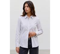 Langarmbluse VERO MODA "VMSOPHIE LS SHIRT WVN NOOS", Damen, Gr. XS, weiß (hellweiß stripes:friba schwarz), Web, Obermaterial: 68% Baumwolle, 29% Polyester, 3% Elasthan, gestreift, normal, Blusen, Baum