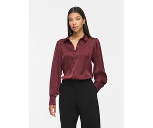 Langarmbluse VILA "VIENNA RAVENNA L/S BALLOON SHIRT - NOOS", Damen, Gr. 44, rot (port royale), Web, Obermaterial: 100% Polyester, unifarben, regular fit normal, angesetztes Bündchen, Blusen, Kunstfase