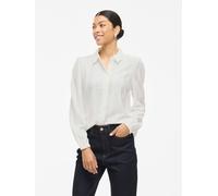 Langarmbluse VILA "VIZANIA L/S SHIRT - NOOS", Damen, Gr. M, cloud dancer, Web, Obermaterial: 98% Polyester, 2% Elasthan, unifarben, regular fit normal, Blusen (66305162-M) cloud dancer