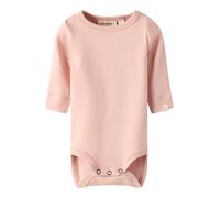 Langarmbody LIL' ATELIER "NBNGAYO LS SLIM BODY LIL NOOS", Jungen, Gr. 86, N-Gr, rosa (misty rose), Jersey, Obermaterial: 57% Baumwolle, 38% Lyocell, 5% Elasthan, unifarben, Rundhals, Bodys, Baumwollmi