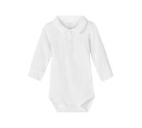 Name It Baby-Jungen Langarmbody NBMHOLGER LS Polo Body NOOS 95% Baumwolle, 5% Elasthan Weiß 68