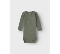 NAME IT Baby - Jungen Nbmkab Ls Body Noos, Dusty Olive/Detail:melange, 56