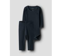 Langarmbody NAME IT "NBNKAB LS BODY LEGGING SET NOOS", Mädchen, Gr. 74, N-Gr, schwarz (schwarz sapphire pack:schwarz sapphire), Jersey, Obermaterial: 57% Baumwolle, 38% Modal, 5% Elasthan, unifarben, 