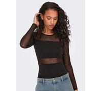 Langarmbody ONLY, Damen, Gr. L (40), N-Gr, schwarz, Single Jersey, Obermaterial: 95% Baumwolle, 5% Elasthan, unifarben, Rundhals, Bodys (28166253-L) schwarz