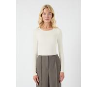 Langarmbody Y.A.S "YASRUBY LS BODY S. NOOS", Damen, Gr. L (40), N-Gr, weiß (star weiß), Obermaterial: 93% Polyamid, 7% Elasthan, unifarben, figurbetont, Rundhals, Bodys Langarmbody (15029327-L)