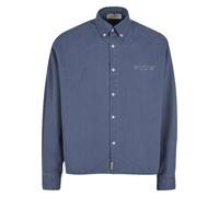 Langarmhemd ANOTHER COTTON LAB "Another Cotton Lab Everyday Denim Shirt", Herren, Gr. XS, US-Größen, ocean blau, 100% Baumwolle, unifarben, normal, Hemden (37600236-XS) ocean blau