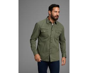 Langarmhemd ARIZONA, Herren, Gr. 39/40 (M), N-Gr, grün, Obermaterial: 100% Baumwolle, unifarben, regular fit, mit Knöpfen, Hemden, im Western-Stil (83538618-39) grün