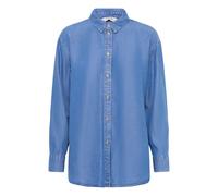 Langarmhemd B.YOUNG "Langarm - Hemd BYKOSMO", Damen, Gr. 42, N-Gr, blau (mid blau denim), Obermaterial: 100% Lyocell CLY., Hemden (66600319-42) mid blau denim