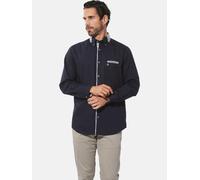 Langarmhemd BABISTA "Doppelpack Hemd MATIAS", Herren, Gr. XL, weit, weiß (weiß dunkelblau), Obermaterial: 100% Baumwolle CO., Hemden (93880241-XL) weiß dunkelblau