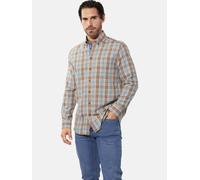 Langarmhemd BABISTA "Hemd DELVANO", Herren, Gr. L, weit, beige (beige kariert), Obermaterial: 100% Baumwolle CO., Hemden (74300037-L) beige kariert