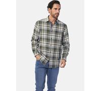 Langarmhemd BABISTA "Hemd JALOR", Herren, Gr. XL, weit, grün (oliv kariert), Obermaterial: 100% Baumwolle CO., Hemden (44180043-XL) oliv kariert