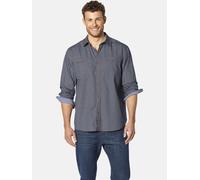 Langarmhemd BABISTA "Hemd LIODETTO", Herren, Gr. XL, weit, blau (blau gemustert), Obermaterial: 100% Baumwolle CO., Hemden (19173007-XL) blau gemustert